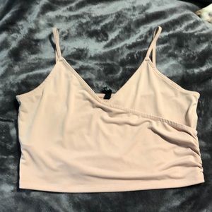 beige crop top